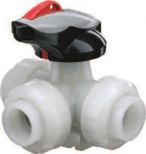 Zawory kulowe trójdrożne DUAL BLOCK® TK PVDF Zawory kulowe trójdrożne DUAL BLOCK® TK PVDF